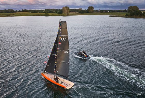 Woy Stapellauf 7 Unter segeln Drohne